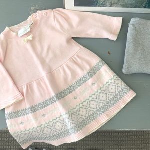 EUC Pink Knit Baby Set